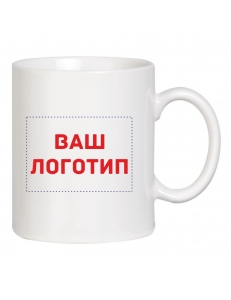Кружка белая 300гр, керамика. С полноцветной печатью логотипа
