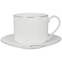 Чайная пара "Серебро" в подарочной упаковке, 15,1х14,3х7,5см,200мл, фарфор