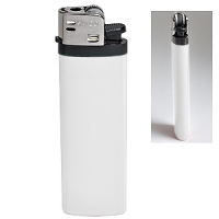 Зажигалка кремневая ISKRA, белая, 8,18х2,53х1,05 см, пластик